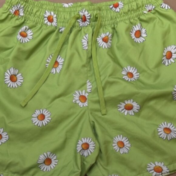 Nike Lime Green Daisy Print Men's Athletic Shorts Size Medium - Picture 9 of 9